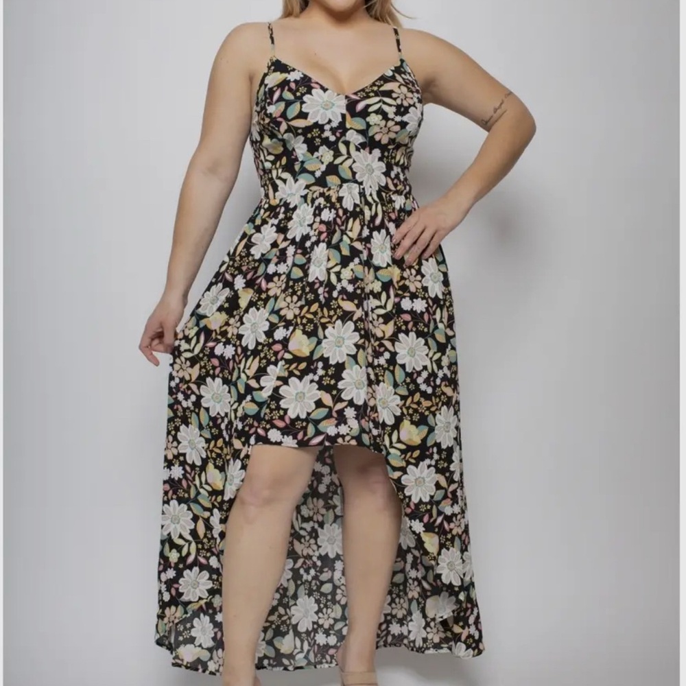 Floral Black Maxi Dress